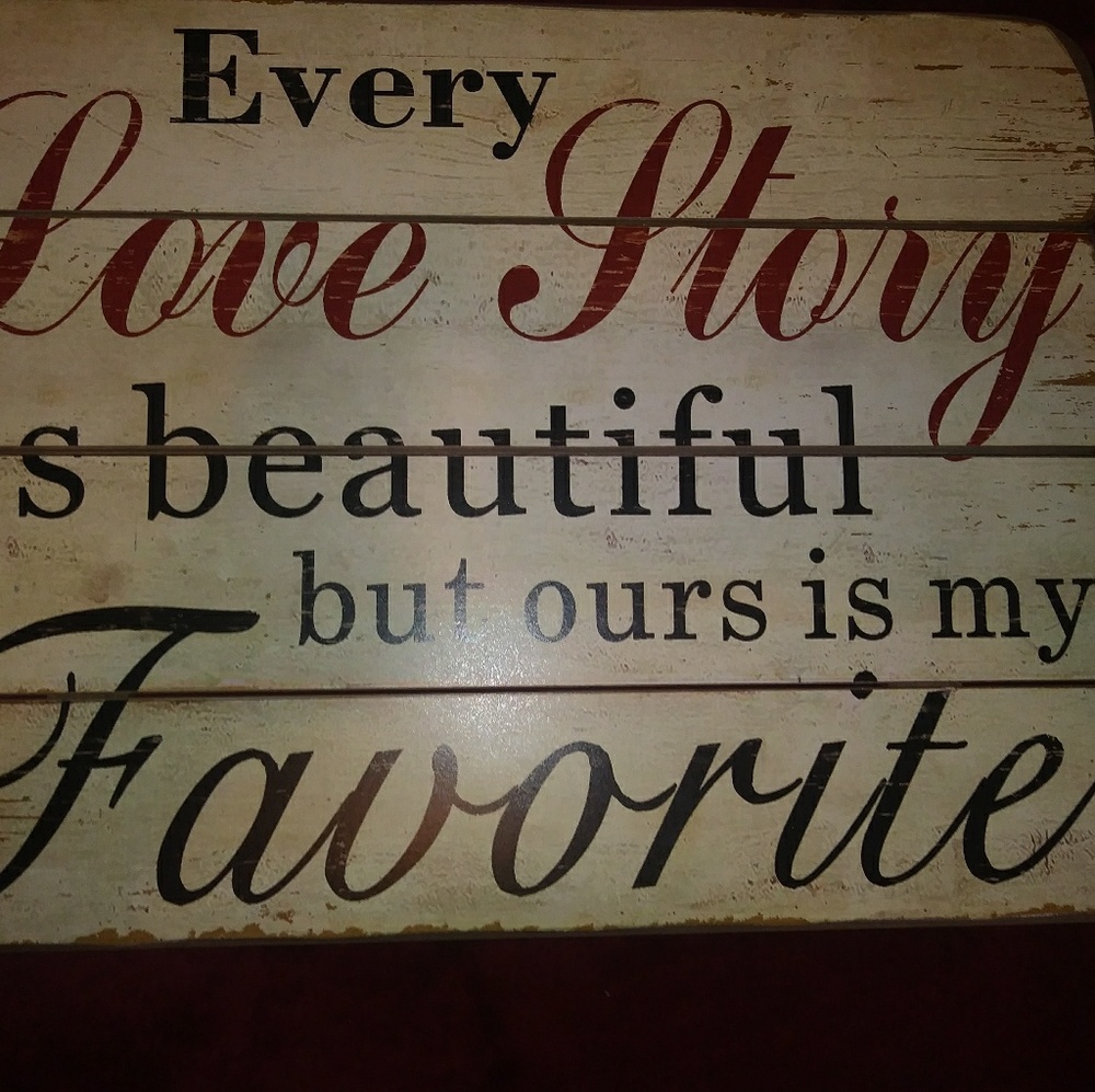 Every Love Story Rustic Hanging Wall Art
